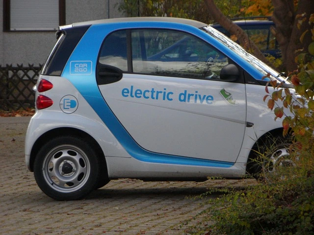 Elektrische deelauto parkeren