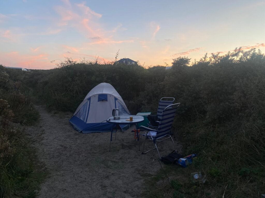 onze koepeltent op Texel