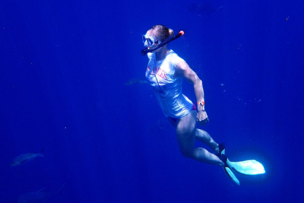 snorkelster onder water